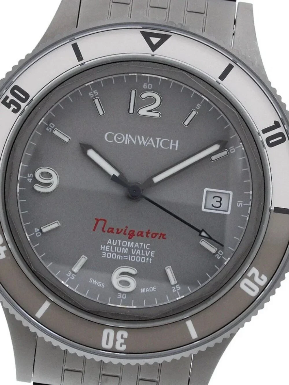 COINWATCH Medallion Navigator C208GG1 Date gray Dial Automatic Men's_967874